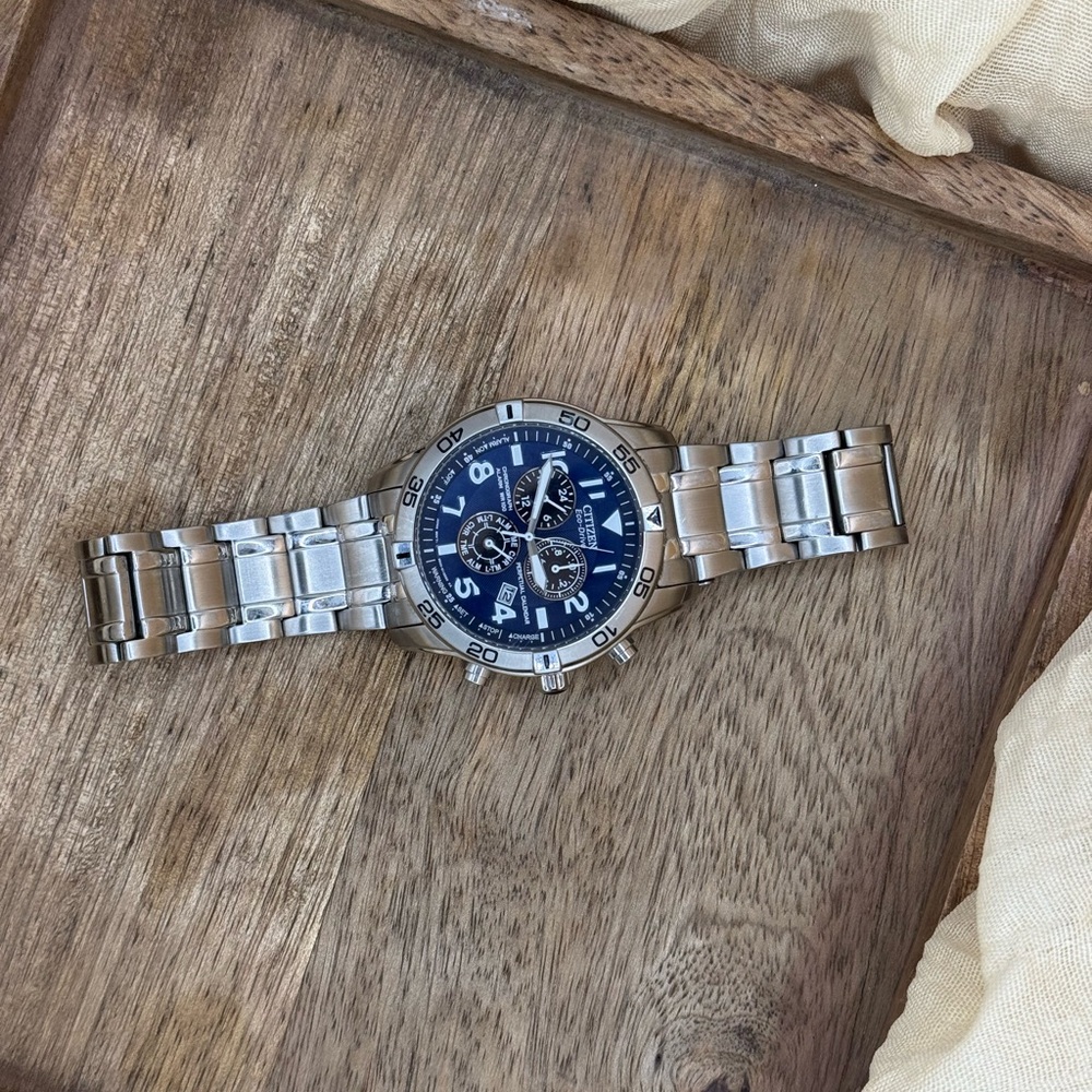 Citizen Silver and Blue Men's Sport Watch